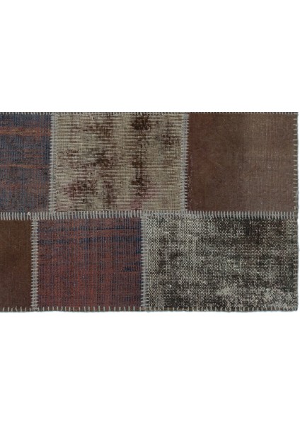 Iskece Kahverengi Eskitme Etnik Modern Desenli Yün Hav Toz Vermez Leke Tutmayan Salon Yolluk Mutfak El Dokuma Halı fırsatları