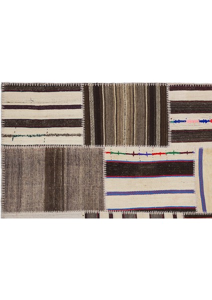 Teselya Bej Çizgili Etnik Modern Desenli Yün Hav Toz Vermez Leke Tutmayan Salon Yolluk Mutfak El Dokuma Halı fiyatları