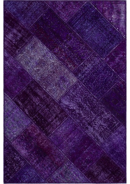 Iskece Mor Eskitme Etnik Modern Desenli Yün Hav Toz Vermez Leke Tutmayan Salon Yolluk Mutfak El Dokuma Halı