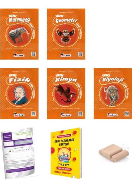 Kafadengi Tyt Süper Öğreten Sayısal Set Mat Geo+Fizik+Kimya+Biyoloji + Telefon Tutucu+Plan Defteri