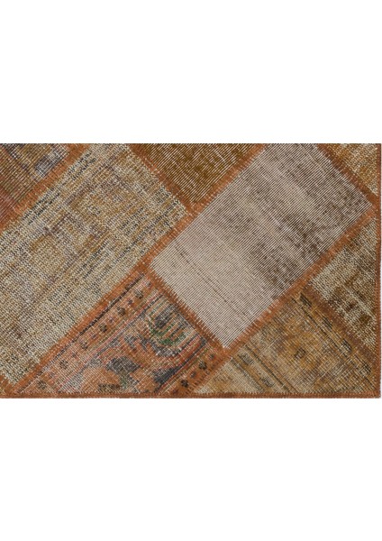 Iskece Kahverengi Eskitme Etnik Modern Desenli Yün Hav Toz Vermez Leke Tutmayan Salon Yolluk Mutfak El Dokuma Halı fırsatları