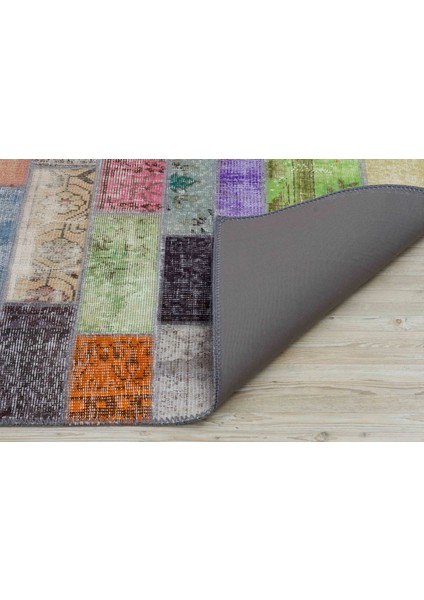 Bej Patchwork Etnik Modern Desenli Yün Hav Toz Vermez Leke Tutmayan Salon Yolluk Mutfak El Dokuma Halı modelleri