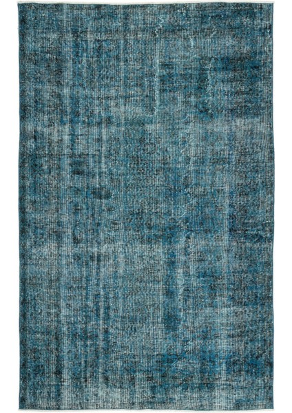 Atina Mavi Eskitme Yün Modern Desenli Yün Hav Toz Vermez Leke Tutmayan Salon Yolluk Mutfak El Dokuma Halı