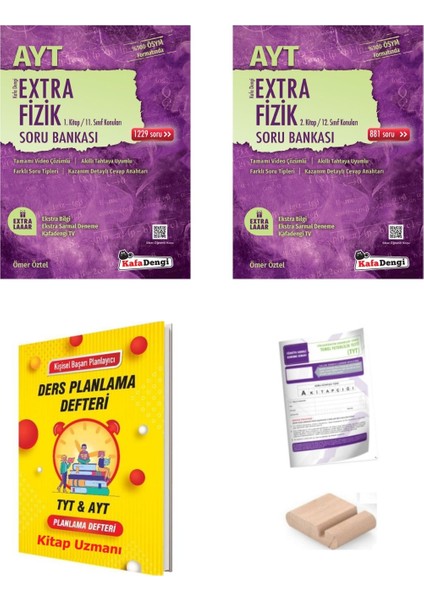 Kafadengi Ayt Extra Fizik Soru Bankası /1. ve 2. Kitap 2025-2026 + Telefon Tutucu + Plan Defteri