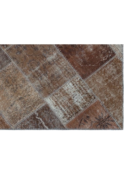 Iskece Kahverengi Eskitme Etnik Modern Desenli Yün Hav Toz Vermez Leke Tutmayan Salon Yolluk Mutfak El Dokuma Halı fırsatları