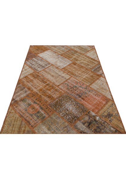 Iskece Kahverengi Eskitme Etnik Modern Desenli Yün Hav Toz Vermez Leke Tutmayan Salon Yolluk Mutfak El Dokuma Halı modelleri