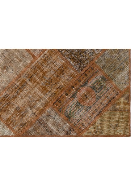 Iskece Kahverengi Eskitme Etnik Modern Desenli Yün Hav Toz Vermez Leke Tutmayan Salon Yolluk Mutfak El Dokuma Halı fırsatları