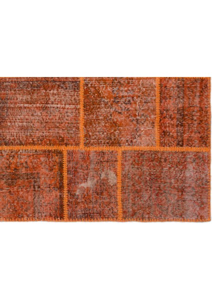 Iskece Turuncu Eskitme Etnik Modern Desenli Yün Hav Toz Vermez Leke Tutmayan Salon Yolluk Mutfak El Dokuma Halı fırsatları