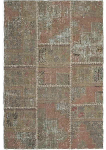 Iskece Bej Eskitme Etnik Modern Desenli Yün Hav Toz Vermez Leke Tutmayan Salon Yolluk Mutfak El Dokuma Halı