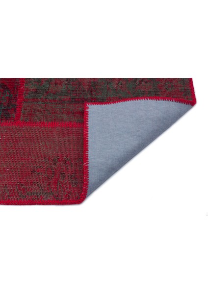 Iskece Kırmızı Eskitme Etnik Modern Desenli Yün Hav Toz Vermez Leke Tutmayan Salon Yolluk Mutfak El Dokuma Halı fiyatları