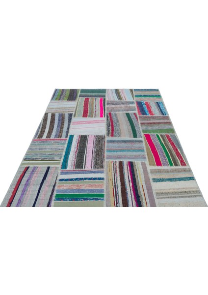 Teselya Bej Çizgili Etnik Modern Desenli Yün Hav Toz Vermez Leke Tutmayan Salon Yolluk Mutfak El Dokuma Halı fiyatları