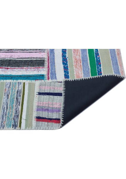 Teselya Bej Çizgili Etnik Modern Desenli Yün Hav Toz Vermez Leke Tutmayan Salon Yolluk Mutfak El Dokuma Halı indirimleri