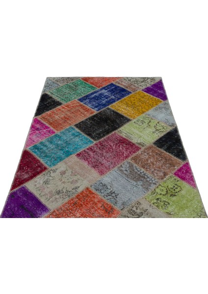 Iskece Bej Patchwork Etnik Modern Desenli Yün Hav Toz Vermez Leke Tutmayan Salon Yolluk Mutfak El Dokuma Halı modelleri