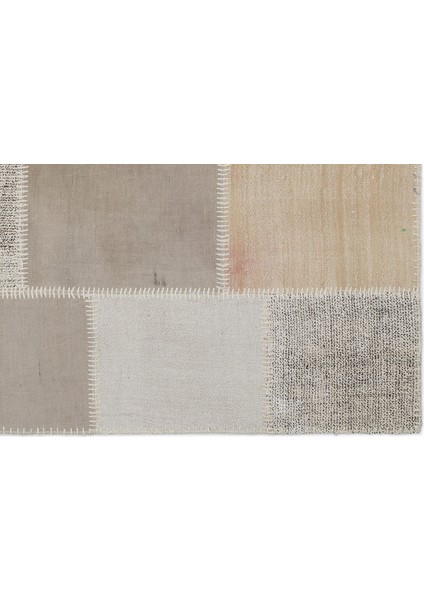 Teselya Bej Çizgili Etnik Modern Desenli Yün Hav Toz Vermez Leke Tutmayan Salon Yolluk Mutfak El Dokuma Halı indirimleri