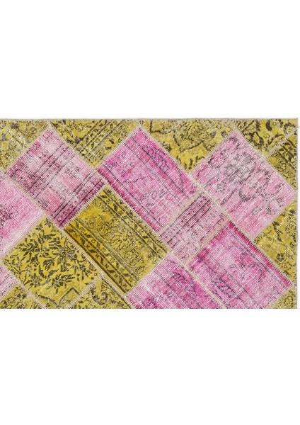 Iskece Sarı Eskitme Etnik Modern Desenli Yün Hav Toz Vermez Leke Tutmayan Salon Yolluk Mutfak El Dokuma Halı modelleri