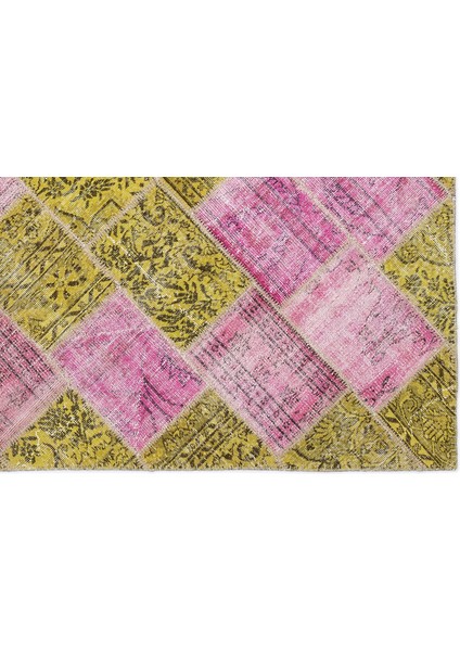 Iskece Sarı Eskitme Etnik Modern Desenli Yün Hav Toz Vermez Leke Tutmayan Salon Yolluk Mutfak El Dokuma Halı indirimleri