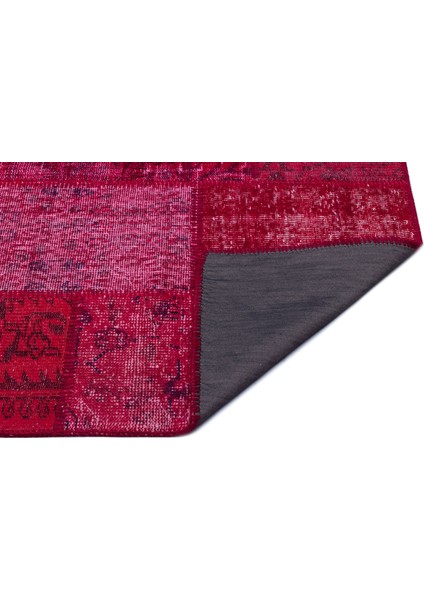 Iskece Kırmızı Eskitme Etnik Modern Desenli Yün Hav Toz Vermez Leke Tutmayan Salon Yolluk Mutfak El Dokuma Halı fiyatları