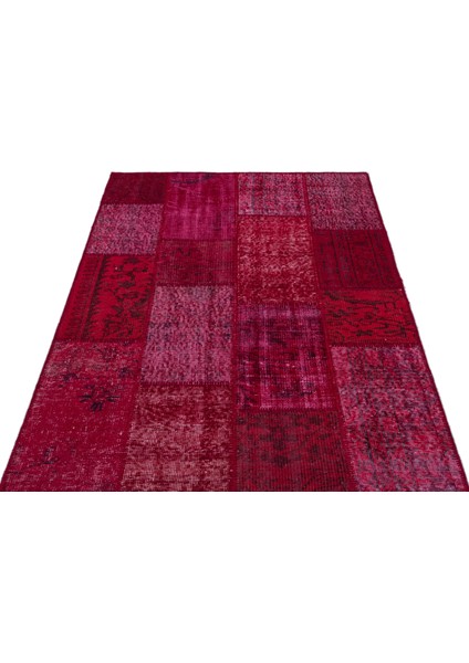 Iskece Kırmızı Eskitme Etnik Modern Desenli Yün Hav Toz Vermez Leke Tutmayan Salon Yolluk Mutfak El Dokuma Halı modelleri