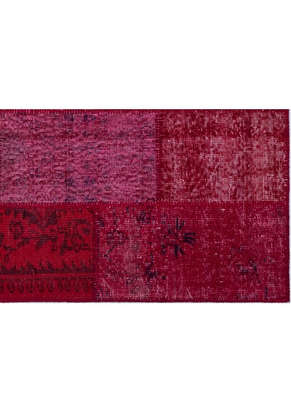 Iskece Kırmızı Eskitme Etnik Modern Desenli Yün Hav Toz Vermez Leke Tutmayan Salon Yolluk Mutfak El Dokuma Halı fırsatları