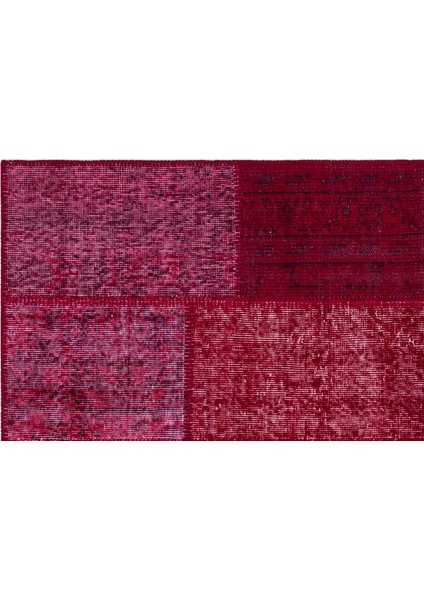 Iskece Kırmızı Eskitme Etnik Modern Desenli Yün Hav Toz Vermez Leke Tutmayan Salon Yolluk Mutfak El Dokuma Halı indirimleri