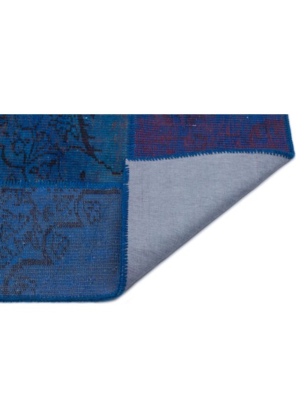 Iskece Mavi Eskitme Etnik Modern Desenli Yün Hav Toz Vermez Leke Tutmayan Salon Yolluk Mutfak El Dokuma Halı fiyatları