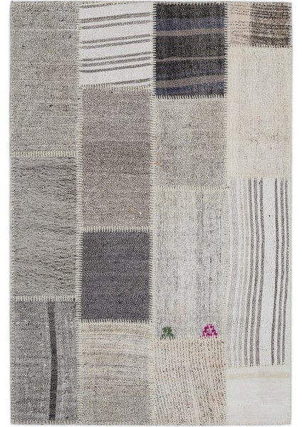 Teselya Bej Çizgili Etnik Modern Desenli Yün Hav Toz Vermez Leke Tutmayan Salon Yolluk Mutfak El Dokuma Halı