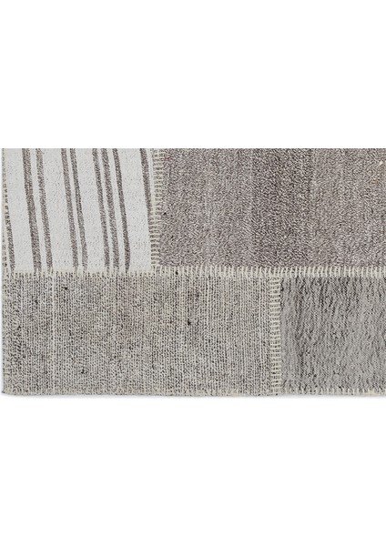 Teselya Bej Çizgili Etnik Modern Desenli Yün Hav Toz Vermez Leke Tutmayan Salon Yolluk Mutfak El Dokuma Halı fırsatları