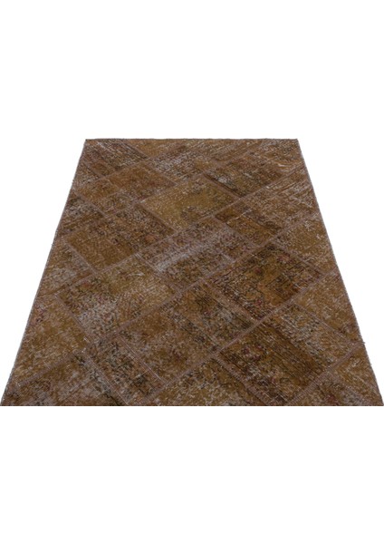 Iskece Kahverengi Eskitme Etnik Modern Desenli Yün Hav Toz Vermez Leke Tutmayan Salon Yolluk Mutfak El Dokuma Halı modelleri