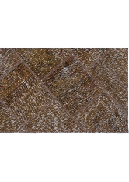 Iskece Kahverengi Eskitme Etnik Modern Desenli Yün Hav Toz Vermez Leke Tutmayan Salon Yolluk Mutfak El Dokuma Halı fırsatları