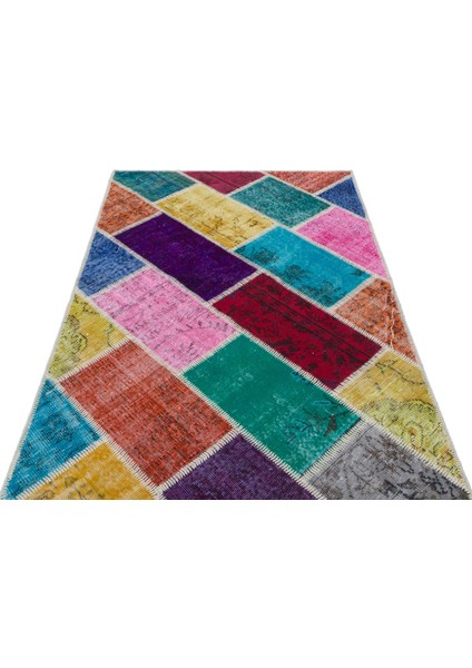 Iskece Bej Patchwork Etnik Modern Desenli Yün Hav Toz Vermez Leke Tutmayan Salon Yolluk Mutfak El Dokuma Halı modelleri