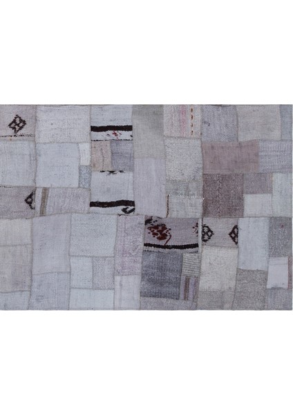 Teselya Mavi Patchwork Etnik Modern Desenli Yün Hav Toz Vermez Leke Tutmayan Salon Yolluk Mutfak El Dokuma Halı fırsatları