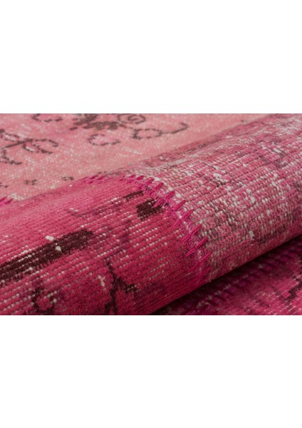 Pembe Eskitme Etnik Modern Desenli Yün Hav Toz Vermez Leke Tutmayan Salon Yolluk Mutfak El Dokuma Halı modelleri