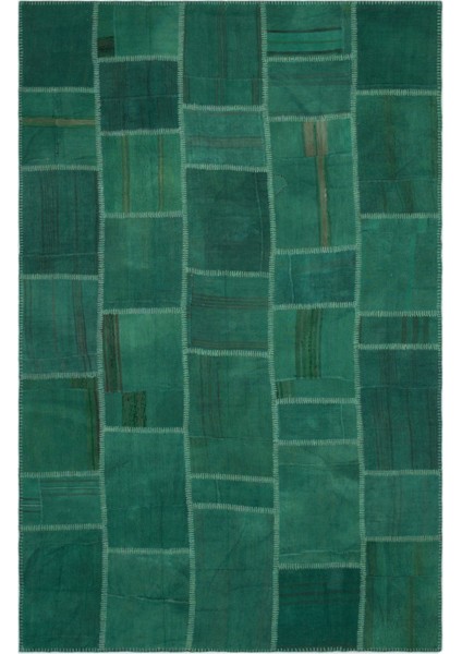 Ikat Turkuaz Ikat Ipek Modern Desenli Yün Hav Toz Vermez Leke Tutmayan Salon Yolluk Mutfak El Dokuma Halı