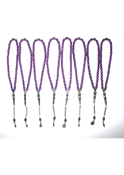 Oniks Taşı 8’li Cam Tesbih Seti - Hediyelik Aksesuar & Bujiteri & Mor modelleri