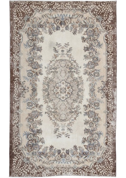 Girit Bej Çizgili Yün Modern Desenli Yün Hav Toz Vermez Leke Tutmayan Salon Yolluk Mutfak El Dokuma Halı