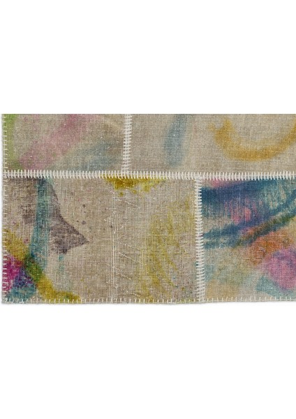 Iskece Krem Eskitme Etnik Modern Desenli Yün Hav Toz Vermez Leke Tutmayan Salon Yolluk Mutfak El Dokuma Halı fırsatları