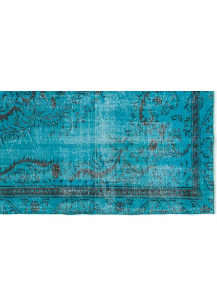 Atina Mavi Eskitme Yün Modern Desenli Yün Hav Toz Vermez Leke Tutmayan Salon Yolluk Mutfak El Dokuma Halı fırsatları