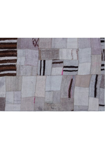 Teselya Mor Patchwork Etnik Modern Desenli Yün Hav Toz Vermez Leke Tutmayan Salon Yolluk Mutfak El Dokuma Halı fırsatları