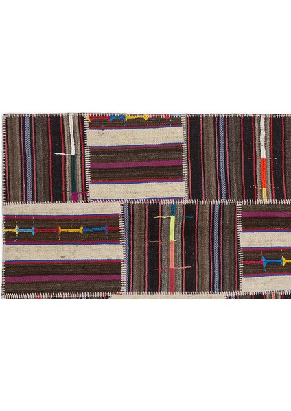 Teselya Bej Çizgili Etnik Modern Desenli Yün Hav Toz Vermez Leke Tutmayan Salon Yolluk Mutfak El Dokuma Halı fiyatları