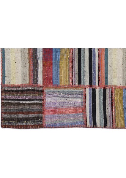 Teselya Bej Çizgili Etnik Modern Desenli Yün Hav Toz Vermez Leke Tutmayan Salon Yolluk Mutfak El Dokuma Halı fırsatları