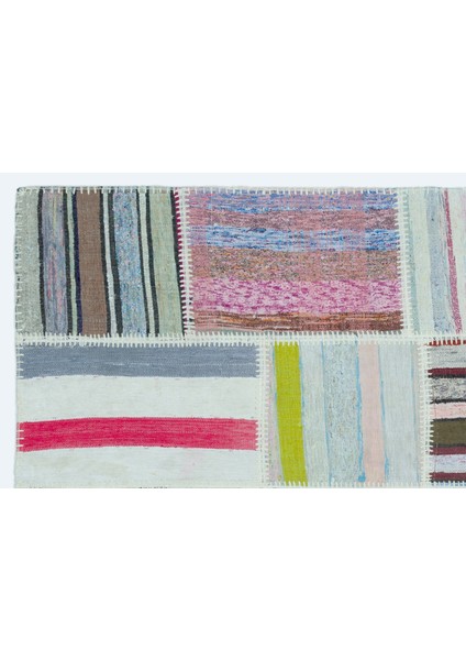 Teselya Bej Çizgili Etnik Modern Desenli Yün Hav Toz Vermez Leke Tutmayan Salon Yolluk Mutfak El Dokuma Halı indirimleri