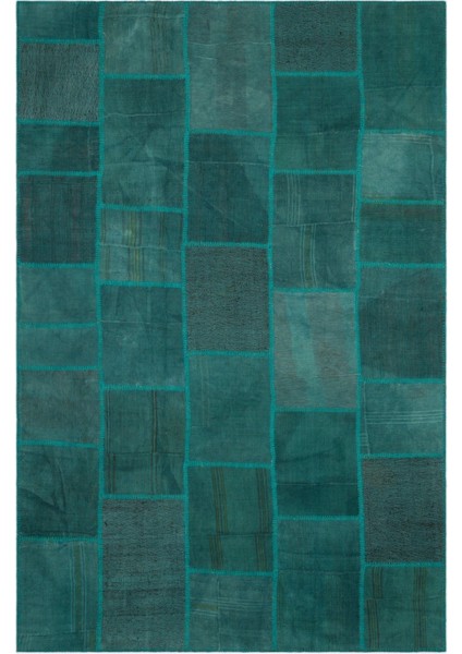 Ikat Yeşil Ikat Ipek Modern Desenli Yün Hav Toz Vermez Leke Tutmayan Salon Yolluk Mutfak El Dokuma Halı