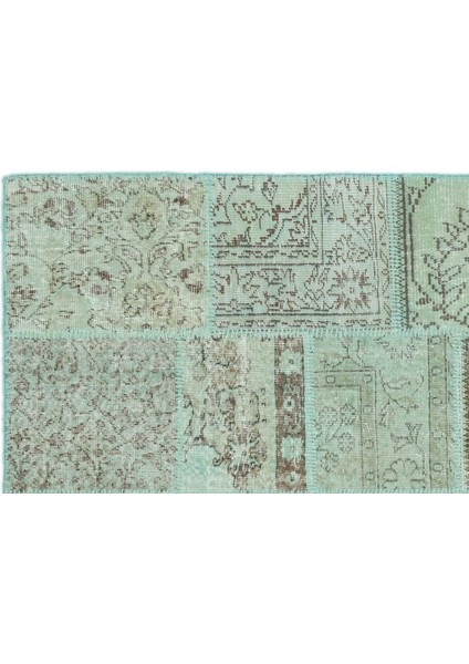 Atina Yeşil Eskitme Yün Modern Desenli Yün Hav Toz Vermez Leke Tutmayan Salon Yolluk Mutfak El Dokuma Halı modelleri