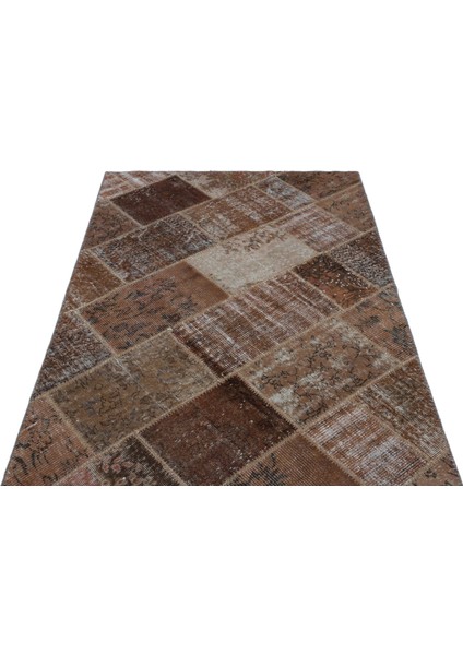 Iskece Kahverengi Eskitme Etnik Modern Desenli Yün Hav Toz Vermez Leke Tutmayan Salon Yolluk Mutfak El Dokuma Halı modelleri