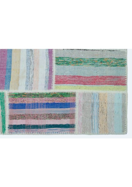 Teselya Bej Çizgili Etnik Modern Desenli Yün Hav Toz Vermez Leke Tutmayan Salon Yolluk Mutfak El Dokuma Halı modelleri