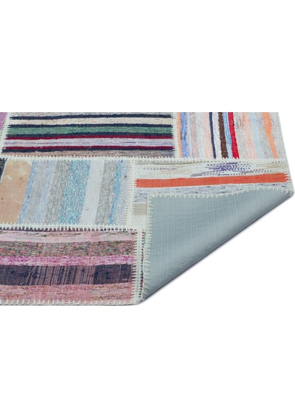 Teselya Bej Çizgili Etnik Modern Desenli Yün Hav Toz Vermez Leke Tutmayan Salon Yolluk Mutfak El Dokuma Halı indirimleri