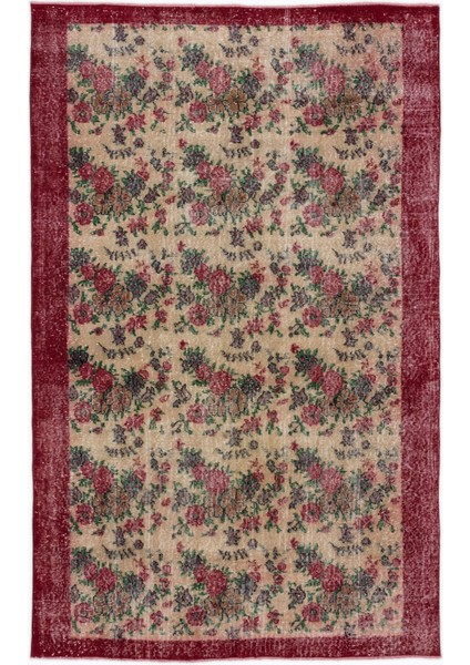 Kavala Kırmızı Göbekli Yün Modern Desenli Yün Hav Toz Vermez Leke Tutmayan Salon Yolluk Mutfak El Dokuma Halı