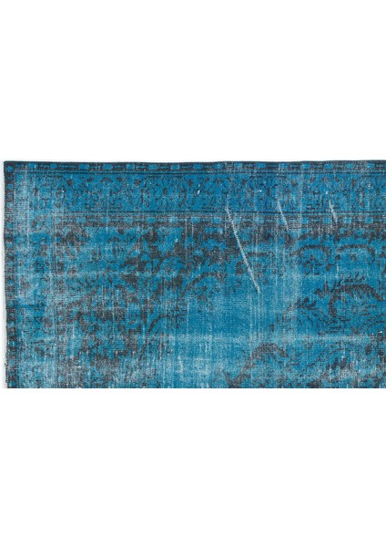 Atina Turkuaz Eskitme Yün Modern Desenli Yün Hav Toz Vermez Leke Tutmayan Salon Yolluk Mutfak El Dokuma Halı fırsatları