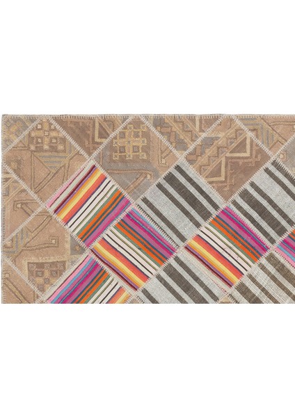 Teselya Bej Çizgili Yün Modern Desenli Yün Hav Toz Vermez Leke Tutmayan Salon Yolluk Mutfak El Dokuma Halı fiyatları