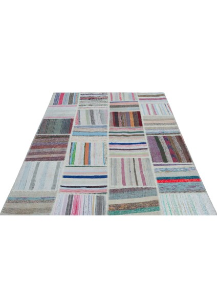 Teselya Bej Çizgili Etnik Modern Desenli Yün Hav Toz Vermez Leke Tutmayan Salon Yolluk Mutfak El Dokuma Halı modelleri